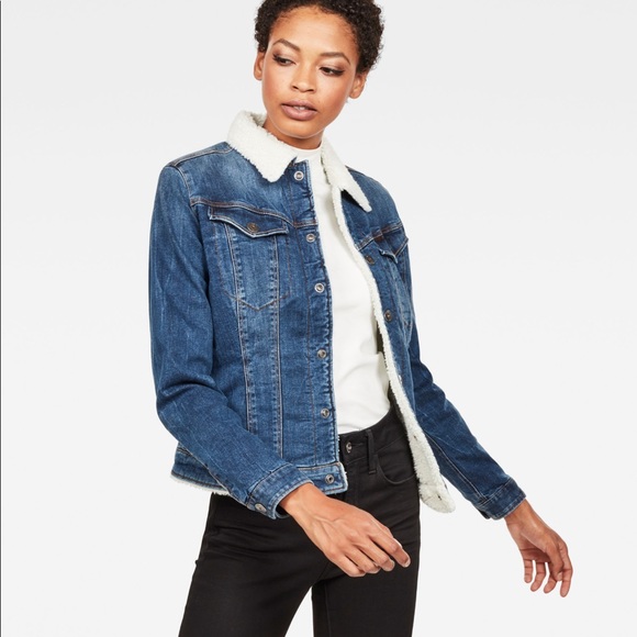 G Star Women 33 Slim Sherpa Jacket 